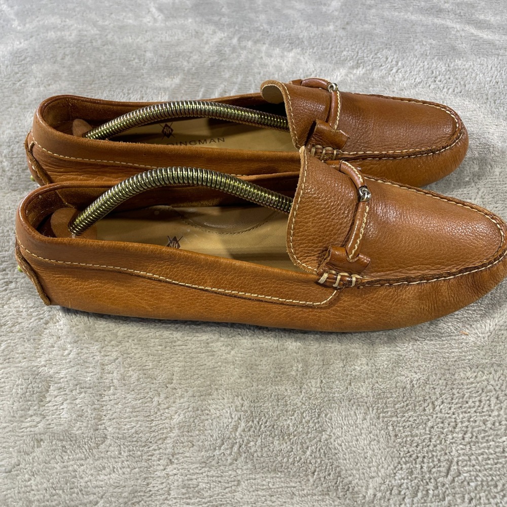 Martin Dingman Drivinh Loafers Shoes Wallace Mens 9 Brown Leather Casual Preppy